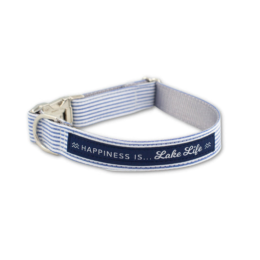 Dog Lake Life Striped Collar