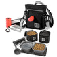 Bundle: ODG Day/Night Walking Bag (Black) and ODG Dine Away Set TM (Med/Lg Dogs) (Black)