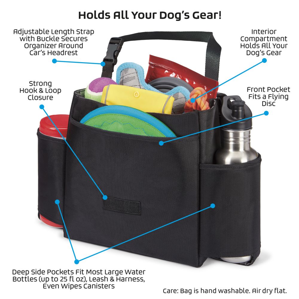 Mobile Dog Gear Car Seat Back Organizer